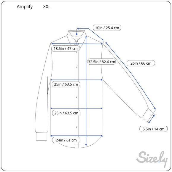 Amplify Men's Button Up Blue Plaid Shirt XXL NWT $38 - Picture 2 of 4
